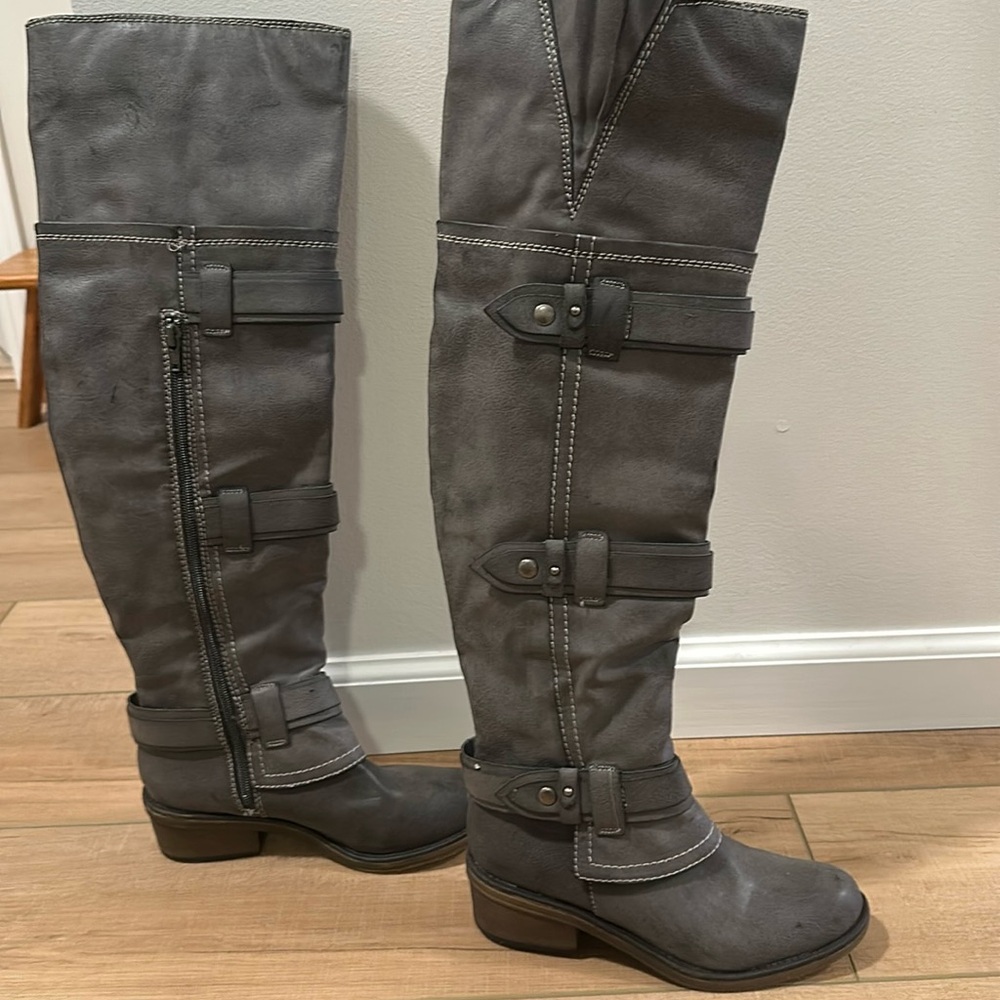 Tall, over the knee boots.